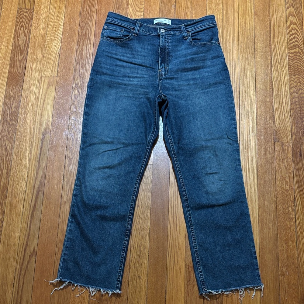 Abercrombie & Fitch Women's High Rise Jeans - Dark Blue